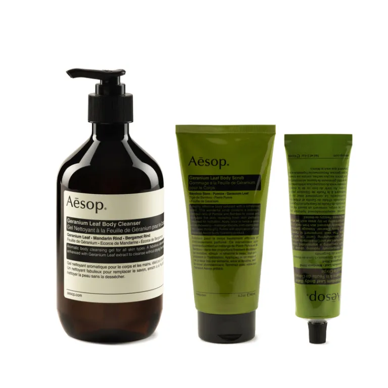 Körper*Aesop Screen 2 - Geranium Body Trio