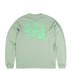 T-Shirts*Arcteryx Kragg SL Cotton Bird Tile Longsleeve Stone Green / Phosphorescent