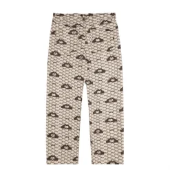 Hosen*Arte Antwerp Hand Heart Print Pants Cream / Brown