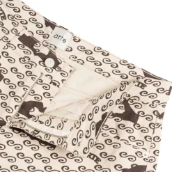 Hosen*Arte Antwerp Hand Heart Print Pants Cream / Brown