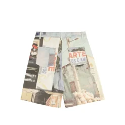 Shorts*Arte Antwerp Photo Allover Shorts Black / White
