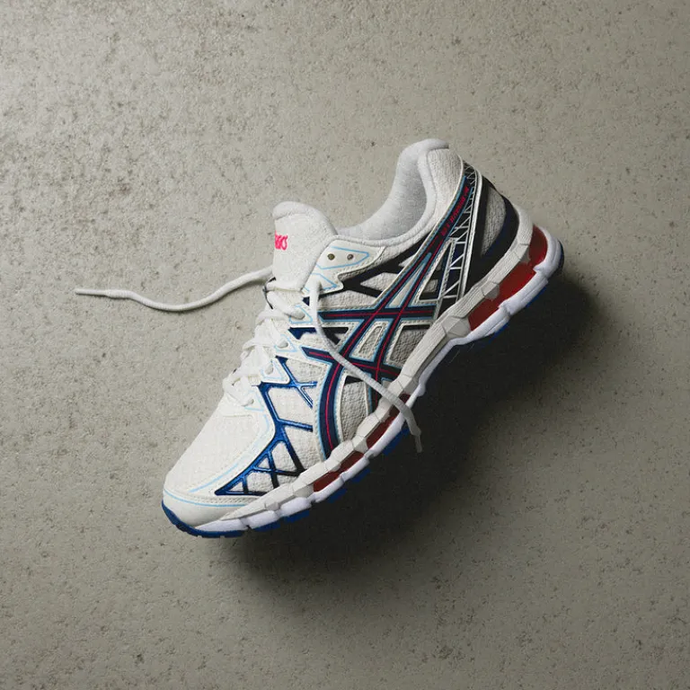 Vegane Sneaker|Retro Runner*Asics GEL-Kayano 20 Cream / Deep Marine