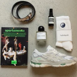 Leder Sneaker|Retro Runner*Asics GEL-NYC Cream / Fossil
