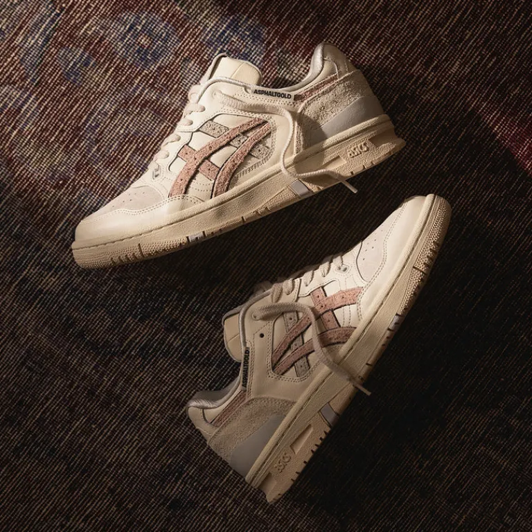Leder Sneaker*Asics x Asphaltgold EX89 *Impromptu* Cream / Ginger Peach