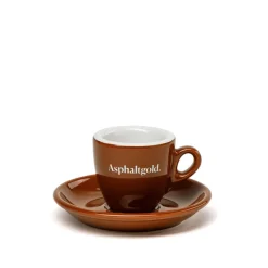 Geschirr*Asphaltgold Espresso Cup Brown / White