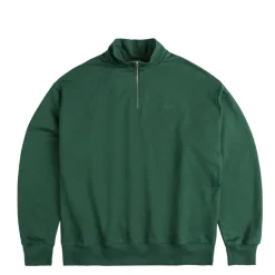 Crewnecks*Asphaltgold Essential Half Zip Sweater Racing Green