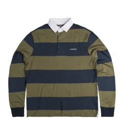 Hemden*Asphaltgold *Never Enough.* Rugby Shirt Navy / Olive