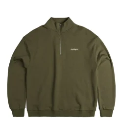Crewnecks*Asphaltgold *Never Enough.* Half Zip Sweater Olive