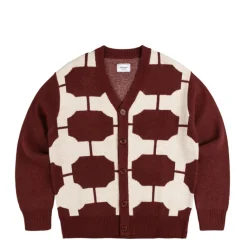 Knitwear*Asphaltgold Third Place Wool Cardigan Burgundy / Marshmallow