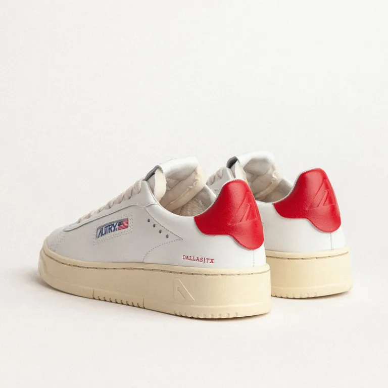 Leder Sneaker|Weiße Sneaker*Autry Dallas White / Red