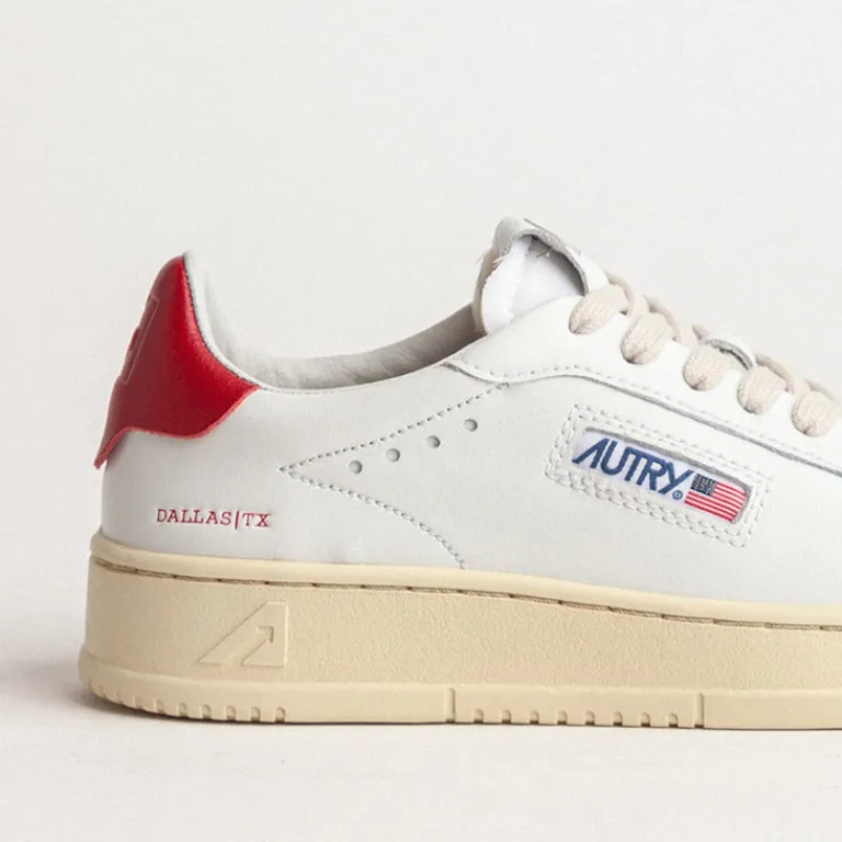 Leder Sneaker|Weiße Sneaker*Autry Dallas White / Red