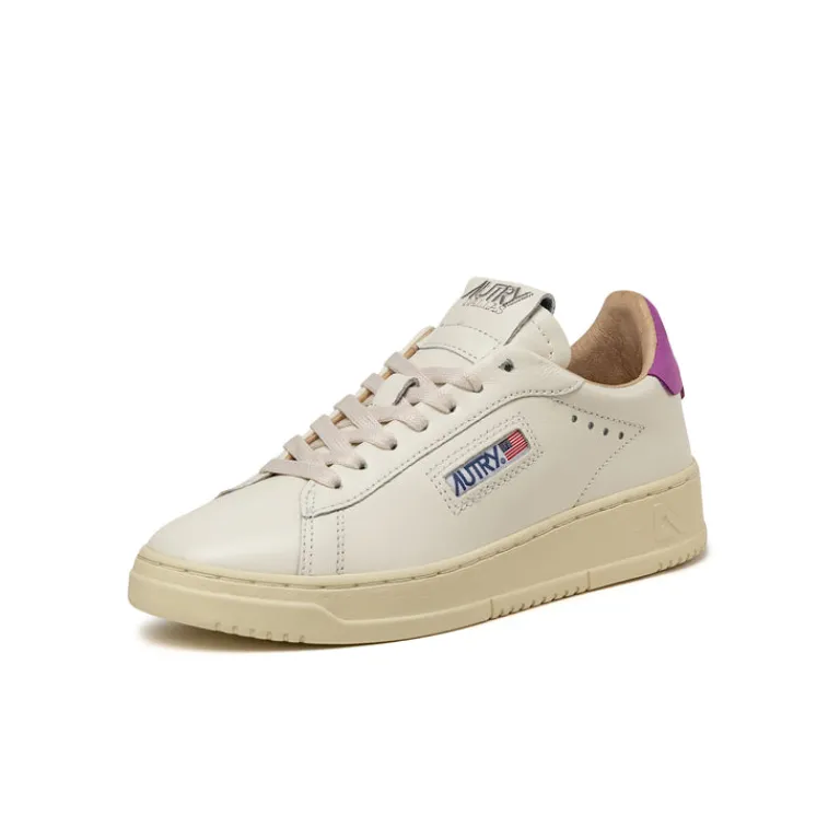 Leder Sneaker|Weiße Sneaker*Autry Dallas Low W Marshmallow Mash / Gycviolet