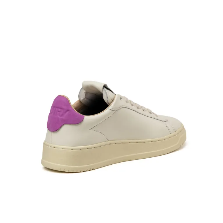 Leder Sneaker|Weiße Sneaker*Autry Dallas Low W Marshmallow Mash / Gycviolet