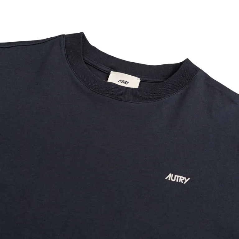 T-Shirts*Autry Embroidered Mini Logo T-Shirt Blue