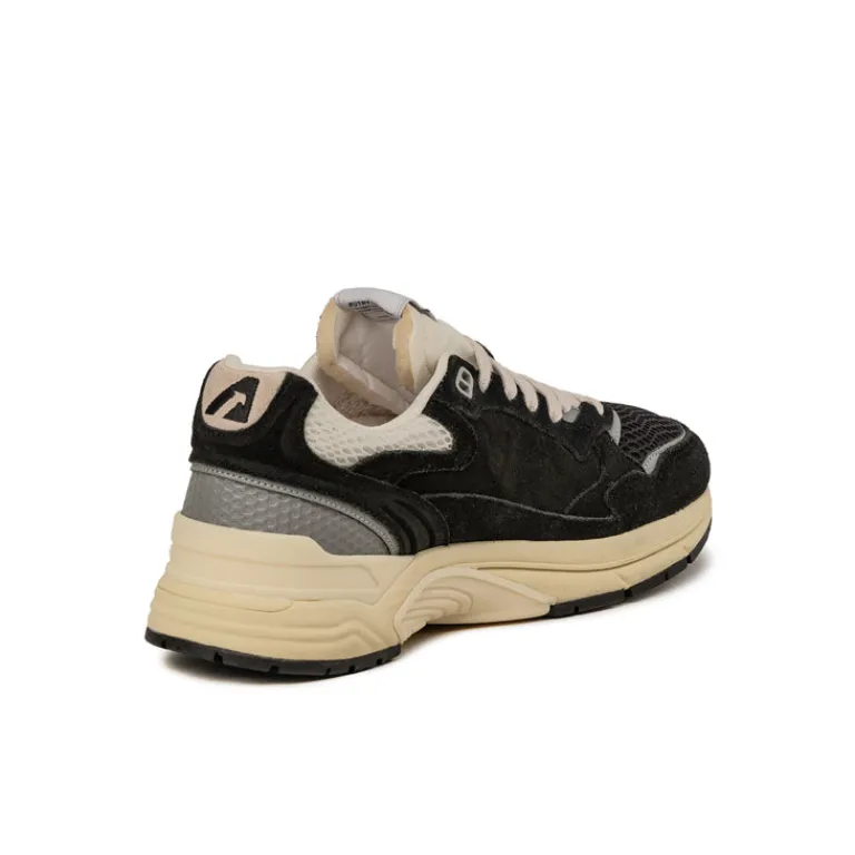 Leder Sneaker|Retro Runner*Autry Hyperway *Suede / Mesh* Black / Silver