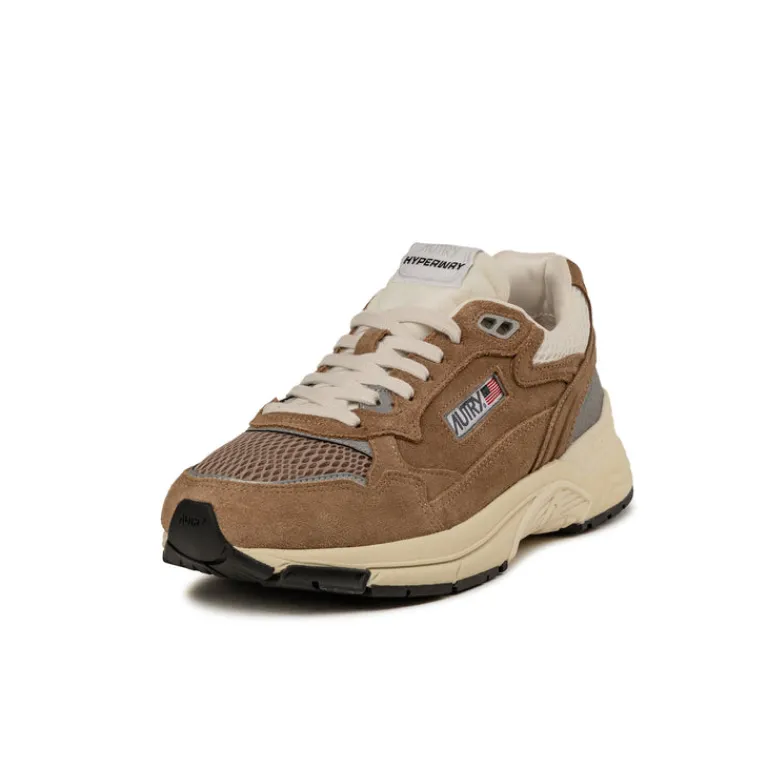 Leder Sneaker|Retro Runner*Autry Hyperway W *Suede / Mesh* Cigar / Silver