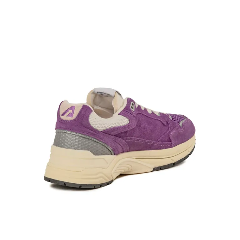 Leder Sneaker|Retro Runner*Autry Hyperway W *Suede / Mesh* Purple / Silver