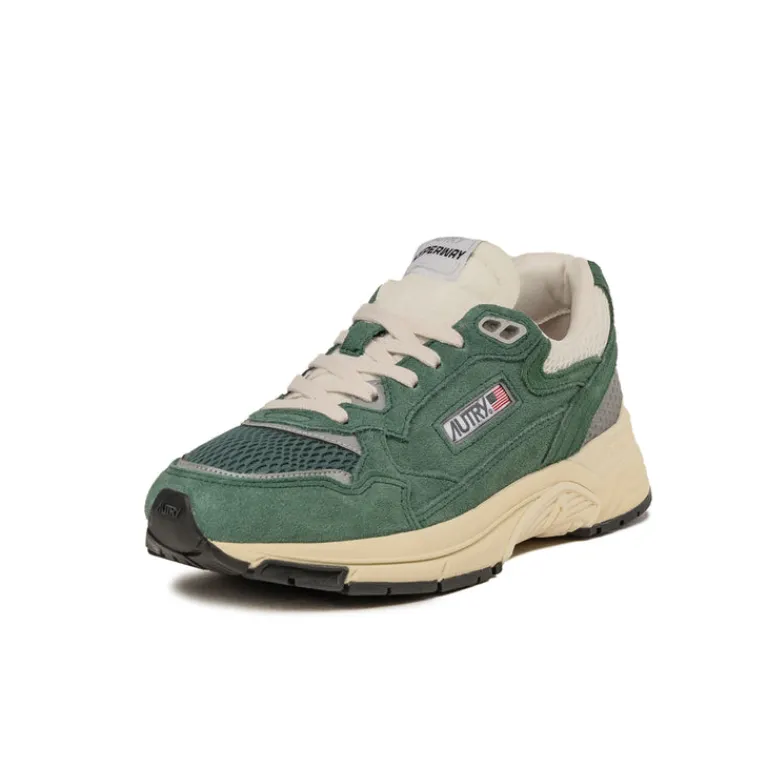 Leder Sneaker|Retro Runner*Autry Hyperway W *Suede / Mesh* Malachite / Silver