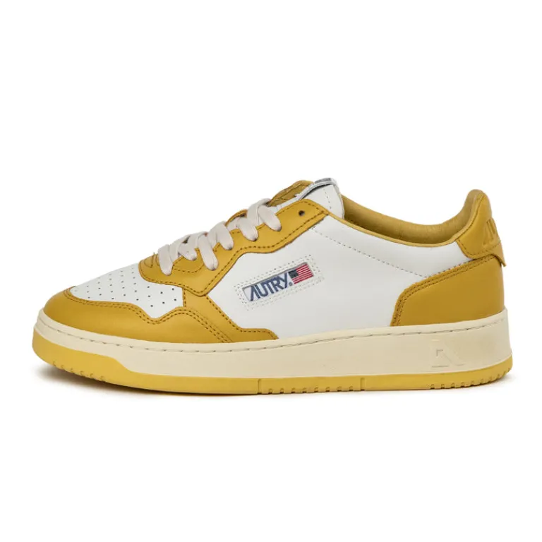 Leder Sneaker|Weiße Sneaker*Autry Medalist White / Honey Yellow