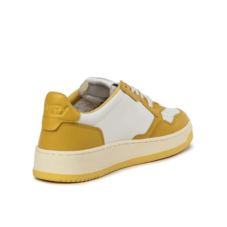 Leder Sneaker|Weiße Sneaker*Autry Medalist White / Honey Yellow