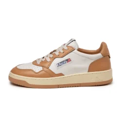 Leder Sneaker*Autry Medalist White / Sand Storm