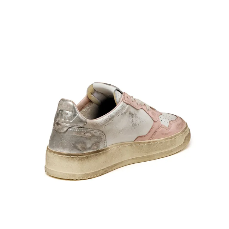 Leder Sneaker*Autry Medalist Brushed W *Super Vintage* White / Pow / Silver