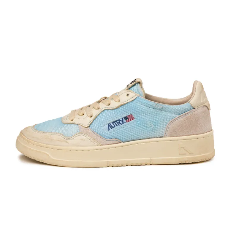 Leder Sneaker*Autry Medalist Dragon / Goat *Super Vintage* Celestial Blue / White