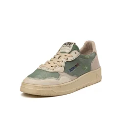 Leder Sneaker*Autry Medalist Dragon / Goat *Super Vintage* White / Military