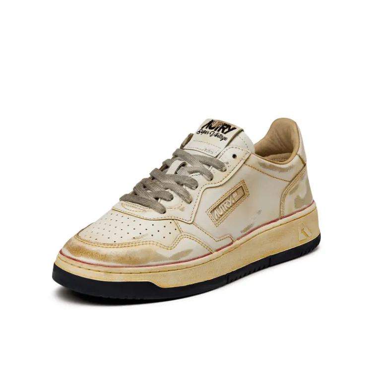 Leder Sneaker|Chunky Sneaker*Autry Medalist Eighties *Super Vintage* Beige / Leather White