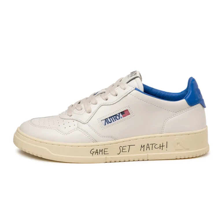 Leder Sneaker|Weiße Sneaker*Autry Medalist *Game Set Match* White / Palace Blue