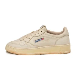 Leder Sneaker|Weiße Sneaker*Autry Medalist Goat / Scrub *Super Vintage* White