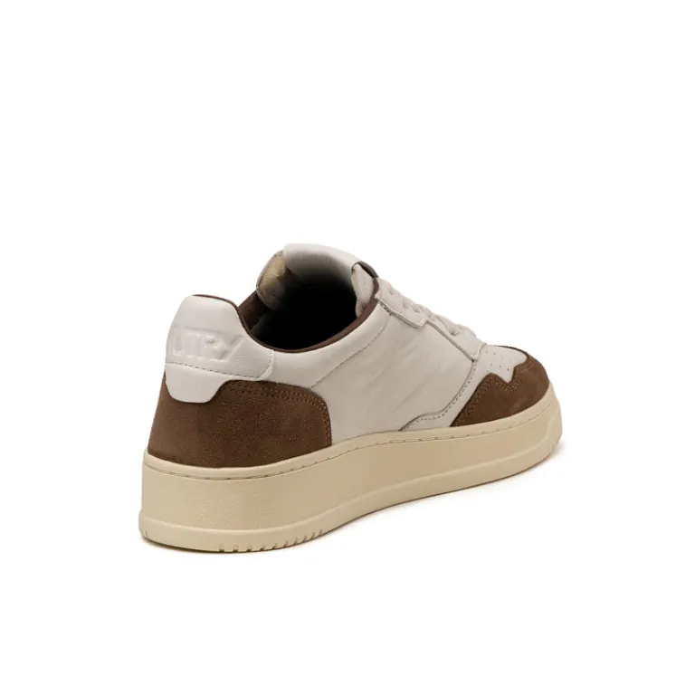 Leder Sneaker|Weiße Sneaker*Autry Medalist *Goat / Suede* White / Cigar
