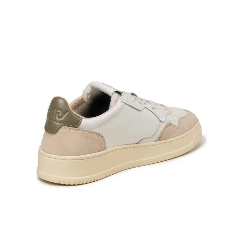 Leder Sneaker|Weiße Sneaker*Autry Medalist *Leather / Suede* White / Crvt Green