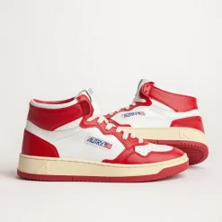 Leder Sneaker|High-Top Sneaker*Autry Medalist Mid W Leat / Leat White / Red