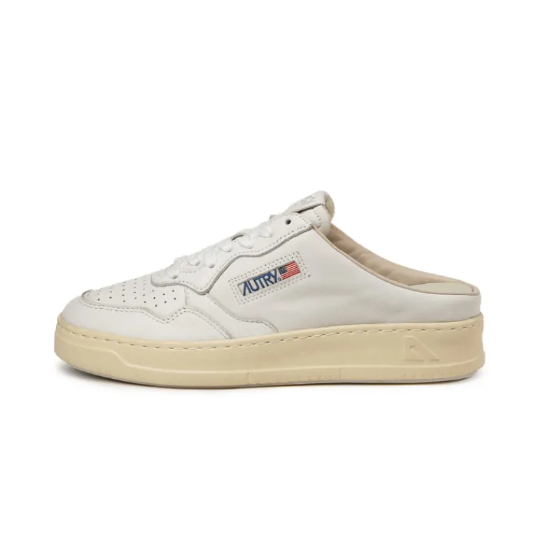 Leder Sneaker|Weiße Sneaker*Autry Medalist Mule W *Goat / Goat* White