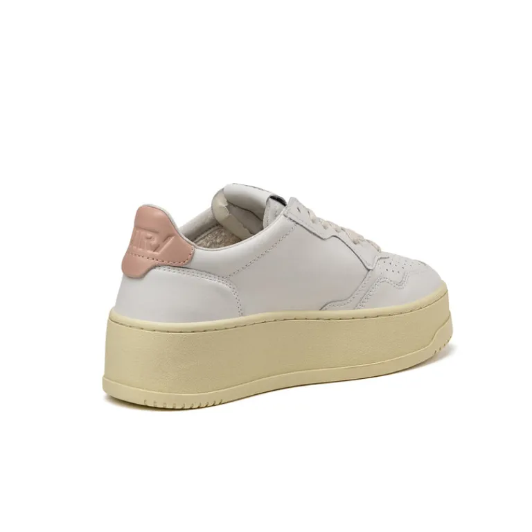 Plateau Sneaker|Leder Sneaker*Autry Medalist Platform W White / Powder