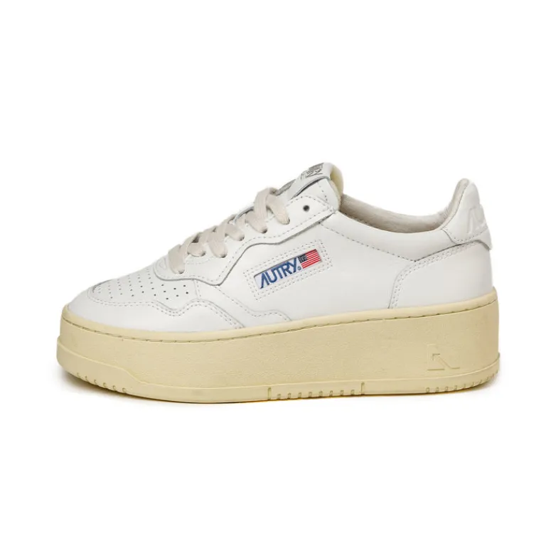 Leder Sneaker|Plateau Sneaker*Autry Medalist Platform W White / White