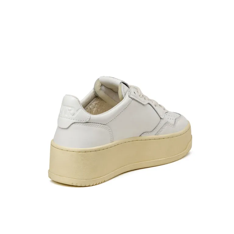 Leder Sneaker|Plateau Sneaker*Autry Medalist Platform W White / White