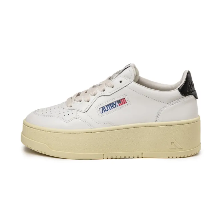 Plateau Sneaker|Leder Sneaker*Autry Medalist Platform W White / Black