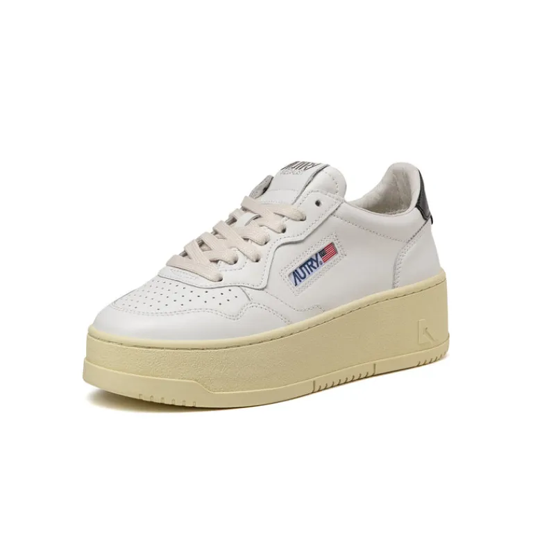 Plateau Sneaker|Leder Sneaker*Autry Medalist Platform W White / Black