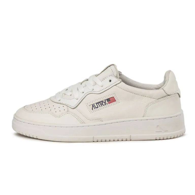 Leder Sneaker|Weiße Sneaker*Autry Medalist *Solid Goat* Stonewash / White