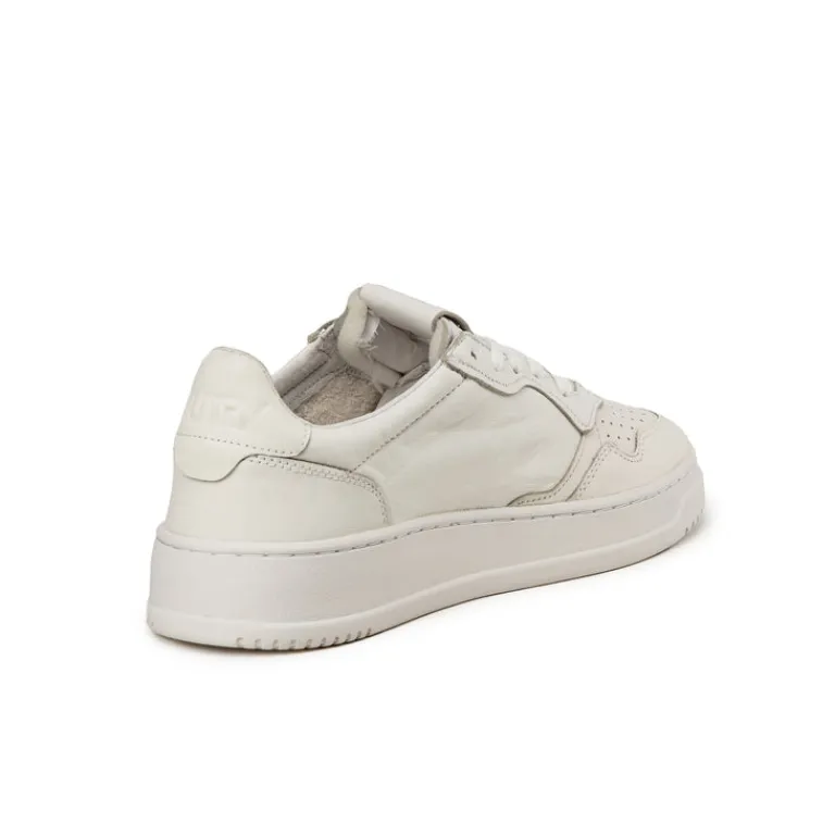 Leder Sneaker|Weiße Sneaker*Autry Medalist *Solid Goat* Stonewash / White