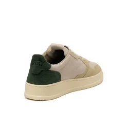 Leder Sneaker*Autry Medalist *Suede* Bottle Green / Papyrus