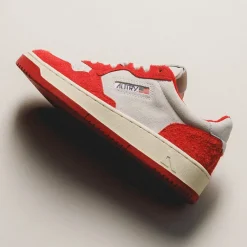 Leder Sneaker*Autry Medalist *Suede / Long Suede* Red