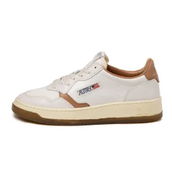 Leder Sneaker|Weiße Sneaker*Autry Medalist *Virgin / Crack* White / Tanzine