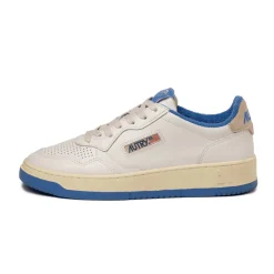 Leder Sneaker|Weiße Sneaker*Autry Medalist *Virgin / Sponge* White / Palace Blue
