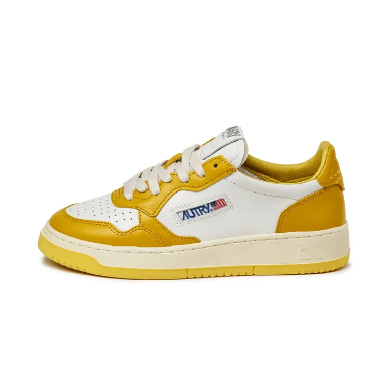 Leder Sneaker*Autry Medalist W Wht / Hny Ylw