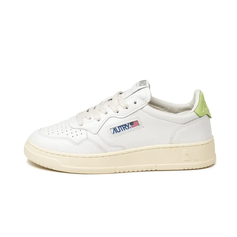 Leder Sneaker|Weiße Sneaker*Autry Medalist W White / Snap Green