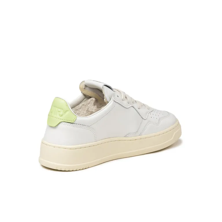 Leder Sneaker|Weiße Sneaker*Autry Medalist W White / Snap Green