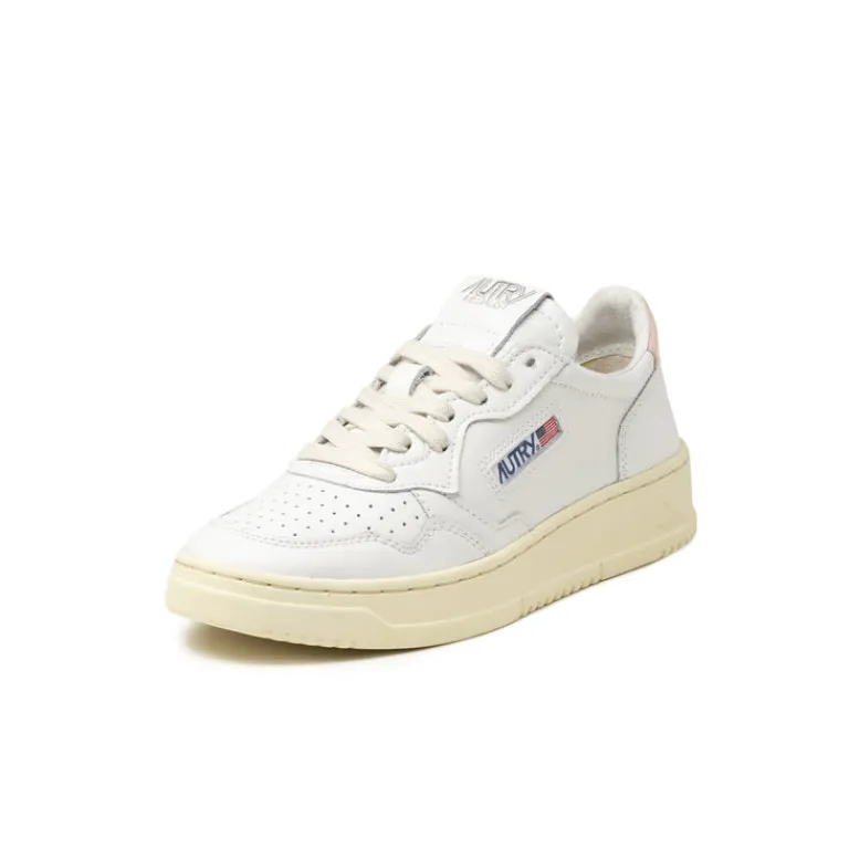 Leder Sneaker|Weiße Sneaker*Autry Medalist W Leat / Leat White / Pink